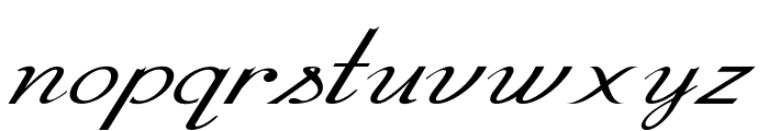 Herulon-ExpandedItalic Font LOWERCASE