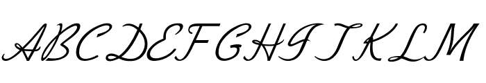 Herulon-Italic Font UPPERCASE