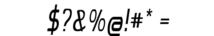 Hezia-CondensedItalic Font OTHER CHARS