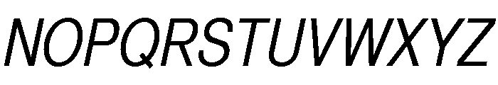 Helvetica CY Oblique Font UPPERCASE