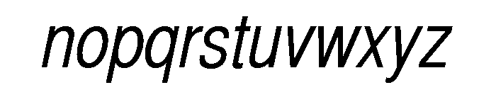 Helvetica CY Oblique Font LOWERCASE