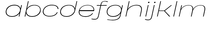 Heading Pro Extended Ultra Wide Thin Italic Font LOWERCASE