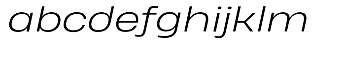 Heading Pro Extended Wide Light Italic Font LOWERCASE