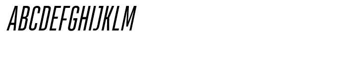 Heading Pro Ultra Compressed Book Italic Font UPPERCASE