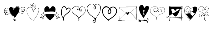 Heart Doodles Regular Font UPPERCASE