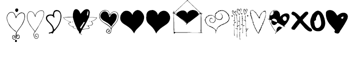 Heart Doodles Regular Font LOWERCASE