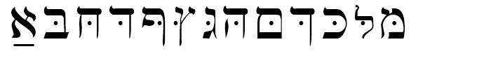 Hebrew Basic Regular Font UPPERCASE