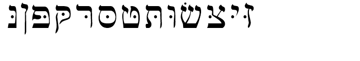 Hebrew Basic Regular Font UPPERCASE