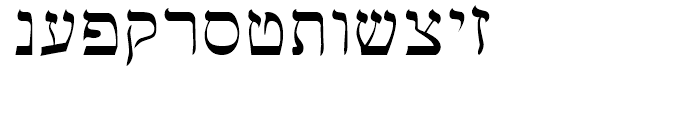 Hebrew Basic Regular Font LOWERCASE