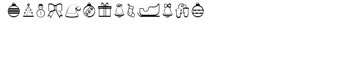 Hello Christmas Icons Font LOWERCASE