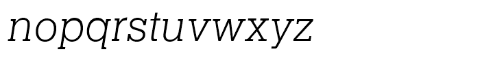 Helserif Light Italic Font LOWERCASE