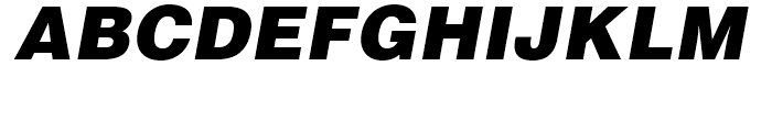 Helvetica Black Oblique Font UPPERCASE