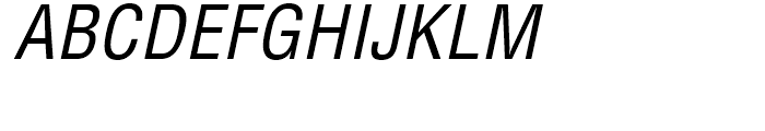 Helvetica Condensed Oblique Font UPPERCASE