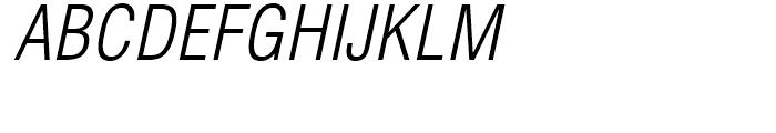 Helvetica Light Condensed Oblique Font UPPERCASE