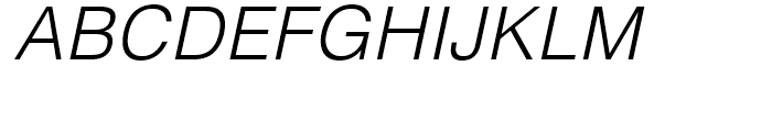 Helvetica Light Oblique Font UPPERCASE