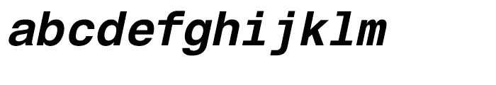 Helvetica Monospaced Bold Italic Font LOWERCASE