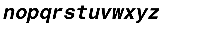Helvetica Monospaced Bold Italic Font LOWERCASE