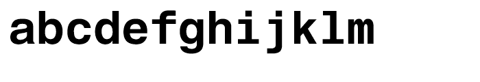 Helvetica Monospaced Bold Font LOWERCASE