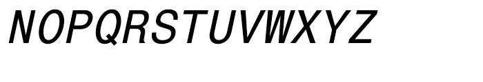 Helvetica Monospaced Italic Font UPPERCASE