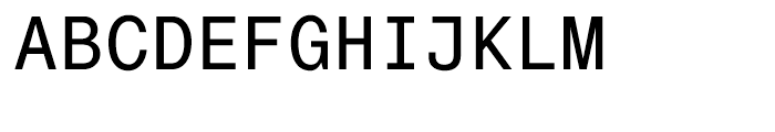 Helvetica Monospaced Roman Font UPPERCASE