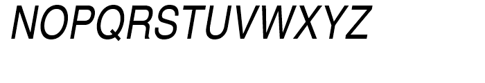 Helvetica Narrow Roman Oblique Font UPPERCASE
