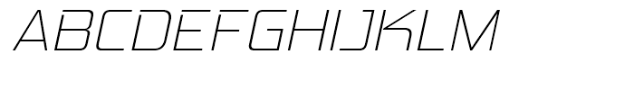Hemi Head Extralight Italic Font UPPERCASE