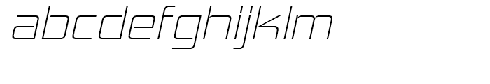 Hemi Head Extralight Italic Font LOWERCASE