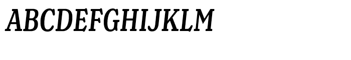 Henriette Compressed Medium Italic Font UPPERCASE