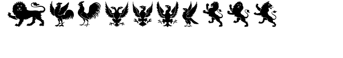 Heraldic Creatures Regular Font OTHER CHARS