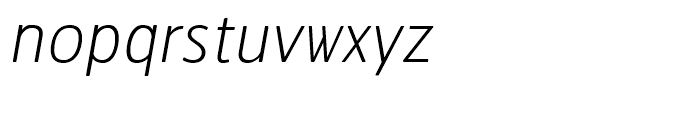 Hermes FB Thin Italic Font LOWERCASE