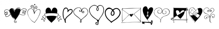 Heart Doodles Regular Font UPPERCASE