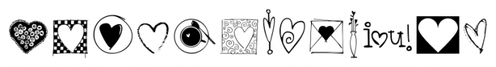 Heart Doodles Too Regular Font LOWERCASE