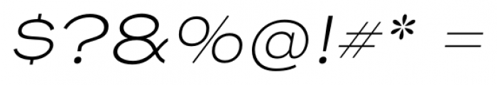 Henderson Sans Basic Extra Light Italic Font OTHER CHARS