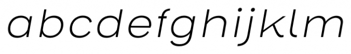 Henderson Sans Basic Extra Light Italic Font LOWERCASE