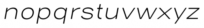 Henderson Sans Basic Extra Light Italic Font LOWERCASE
