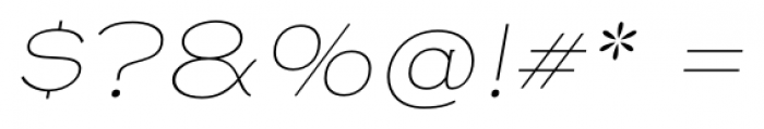 Henderson Sans Basic Thin Italic Font OTHER CHARS