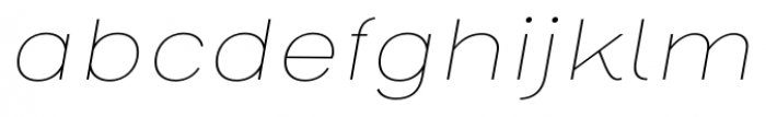 Henderson Sans Basic Thin Italic Font LOWERCASE