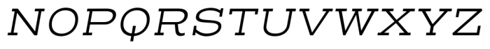 Henderson Slab Basic Light Italic Font UPPERCASE