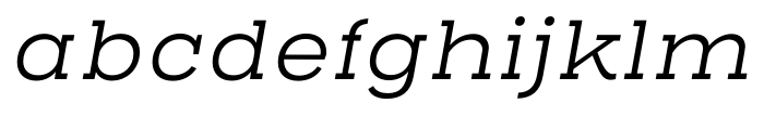 Henderson Slab Basic Light Italic Font LOWERCASE