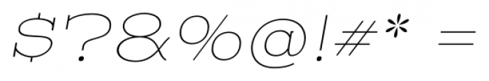 Henderson Slab Basic Thin Italic Font OTHER CHARS