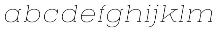 Henderson Slab Basic Thin Italic Font LOWERCASE