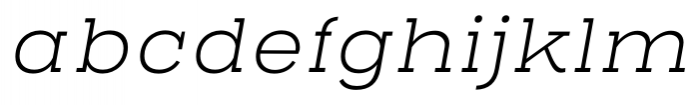 Henderson Slab Extra Light Italic Font LOWERCASE