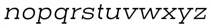 Henderson Slab Light Italic Font LOWERCASE