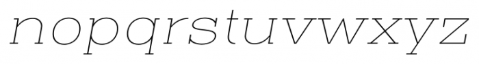 Henderson Slab Thin Italic Font LOWERCASE