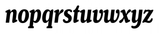 Henriette Compressed Bold Italic Font LOWERCASE