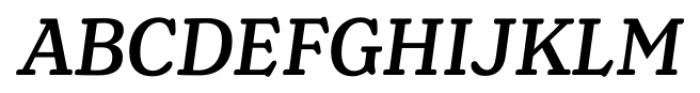 Henriette Medium Italic Font UPPERCASE