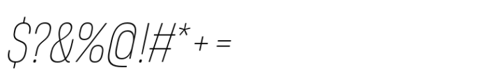 Heading Now 51 Thin Italic Font OTHER CHARS