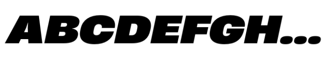 Heading Now 87 Extrabold Italic Font UPPERCASE