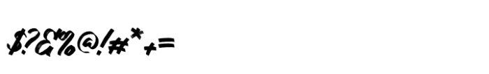 Headline Brush Font OTHER CHARS