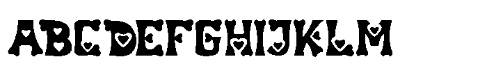 Heart Fade Font UPPERCASE